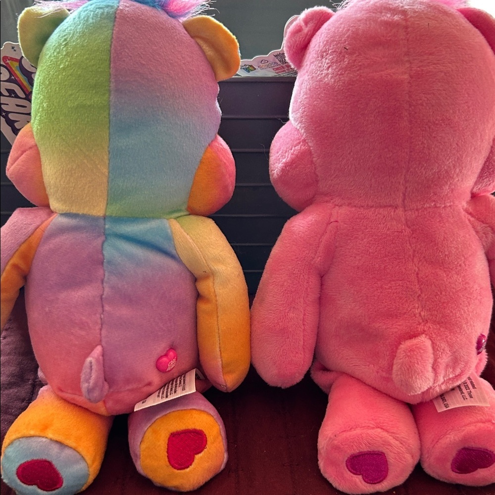 Care Bears Plush Duo - Pink and Rainbow - Picture 7 of 7
